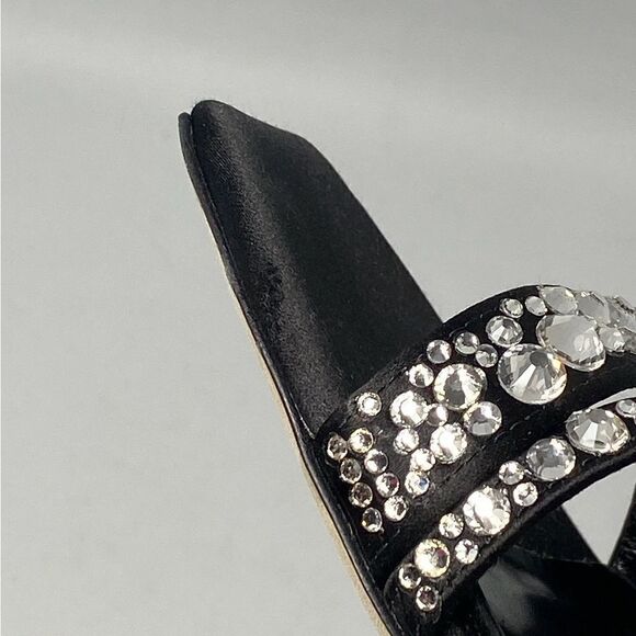 Alexander McQueen Crystal-Embellished Satin High-Heel Sandals size 39.5 - Picture 9 of 14